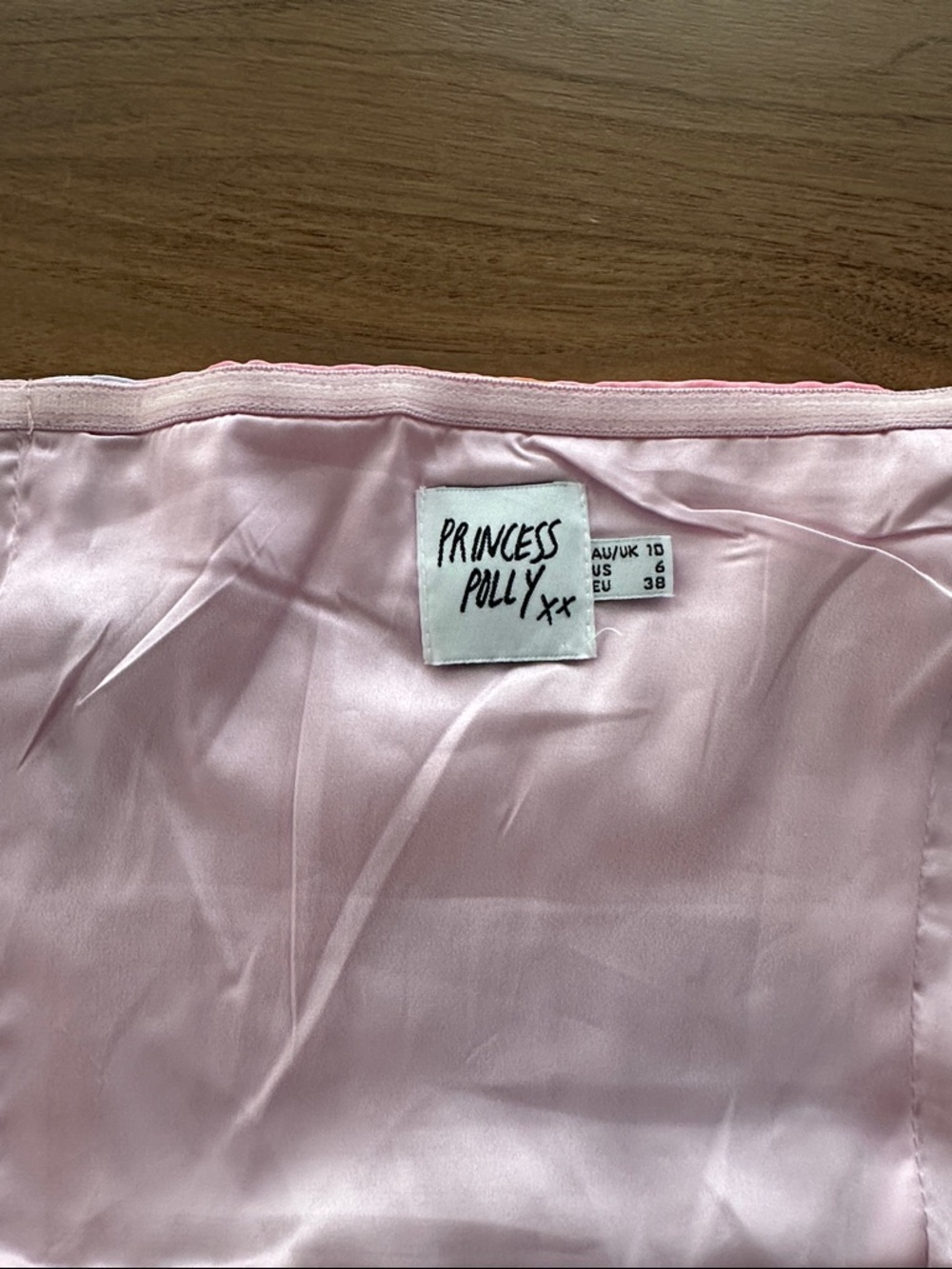 Princess Polly Abstract Watercolor Corset Top – Size 6 – EUC – Strapless Bustier - Picture 5 of 6